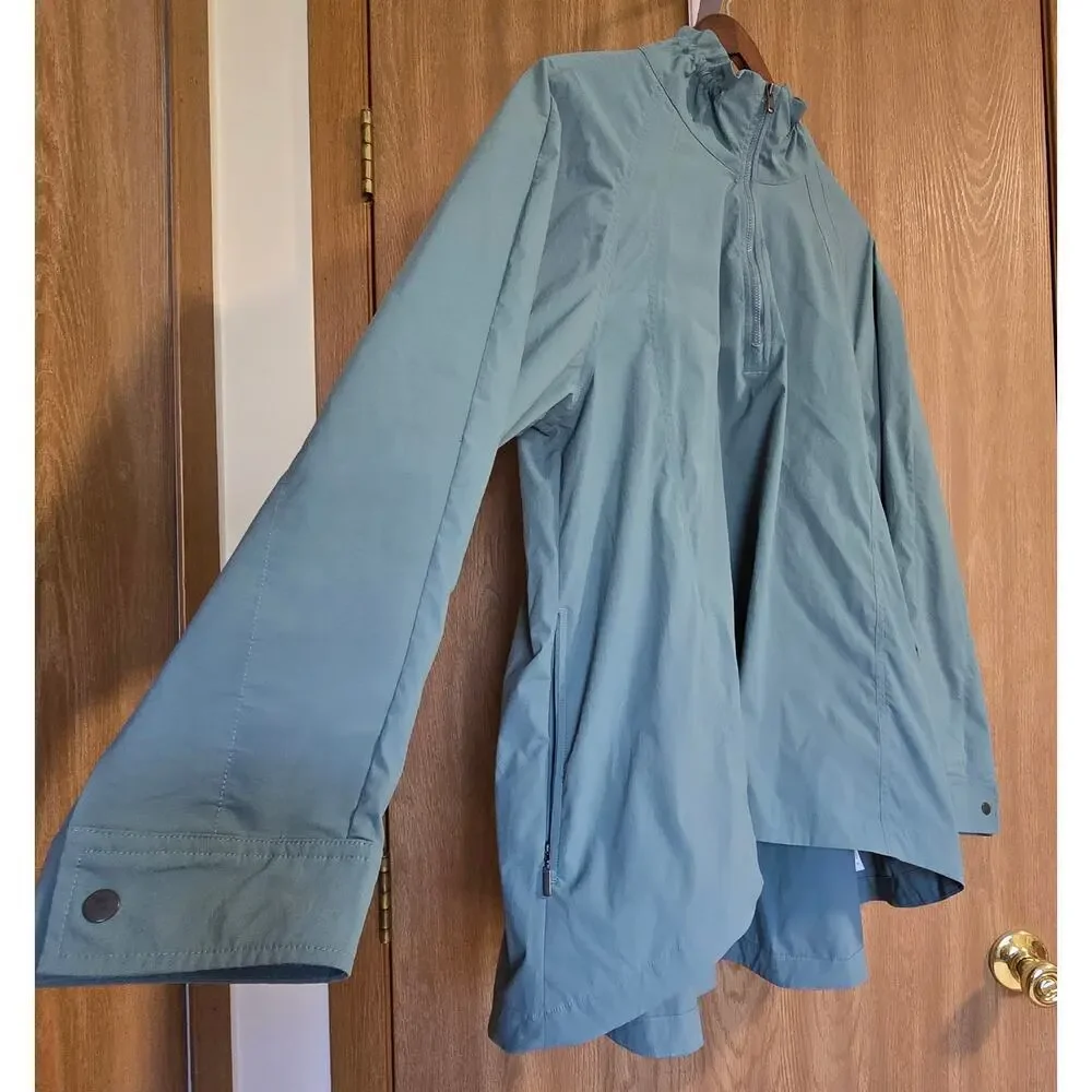 Athleta Advantage Poplin Top Quarter Zip Pullover Jacket